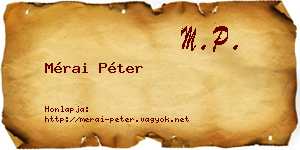 Mérai Péter névjegykártya